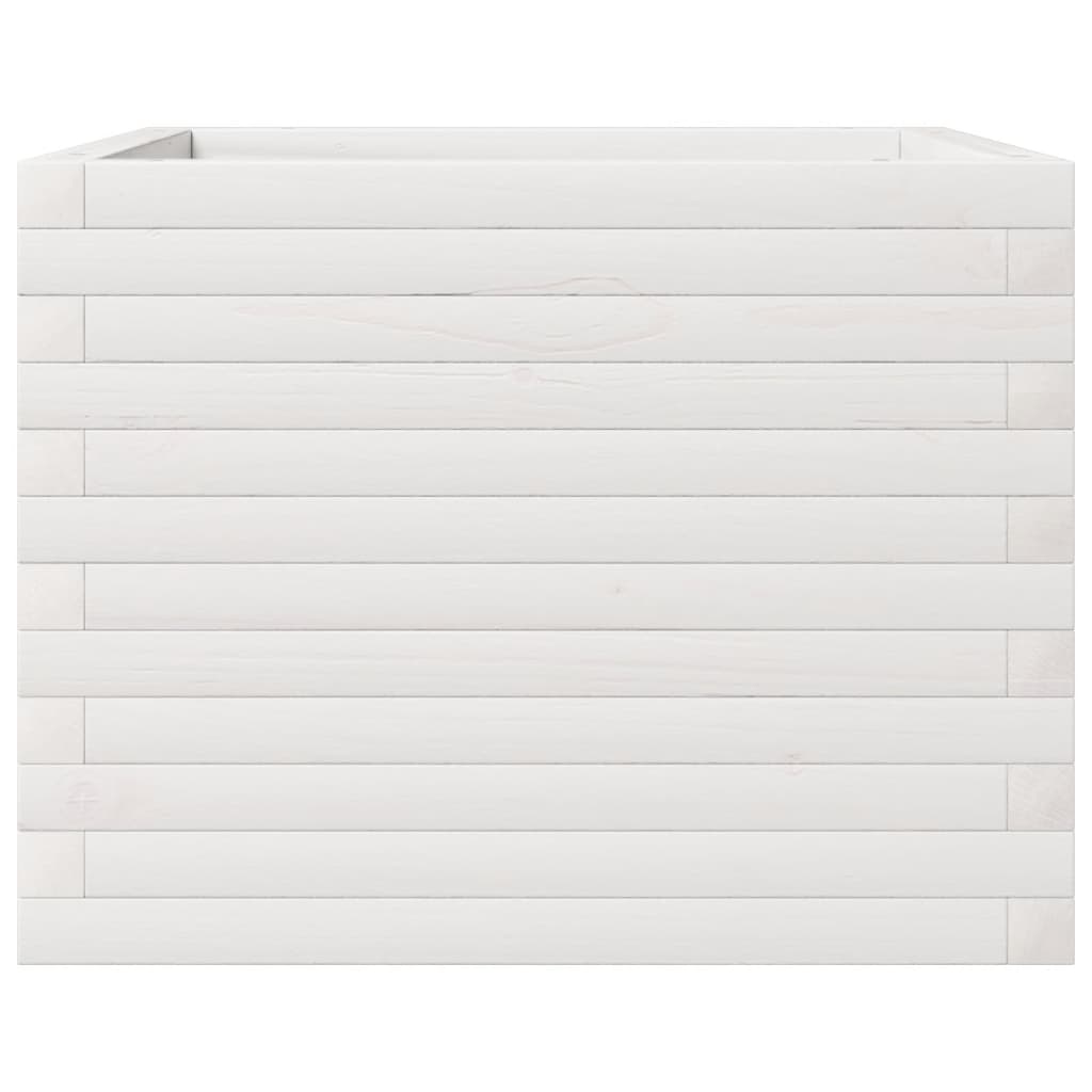 Jardinera De Madera Maciza De Pino Blanco 60x60x45,5 Cm_5