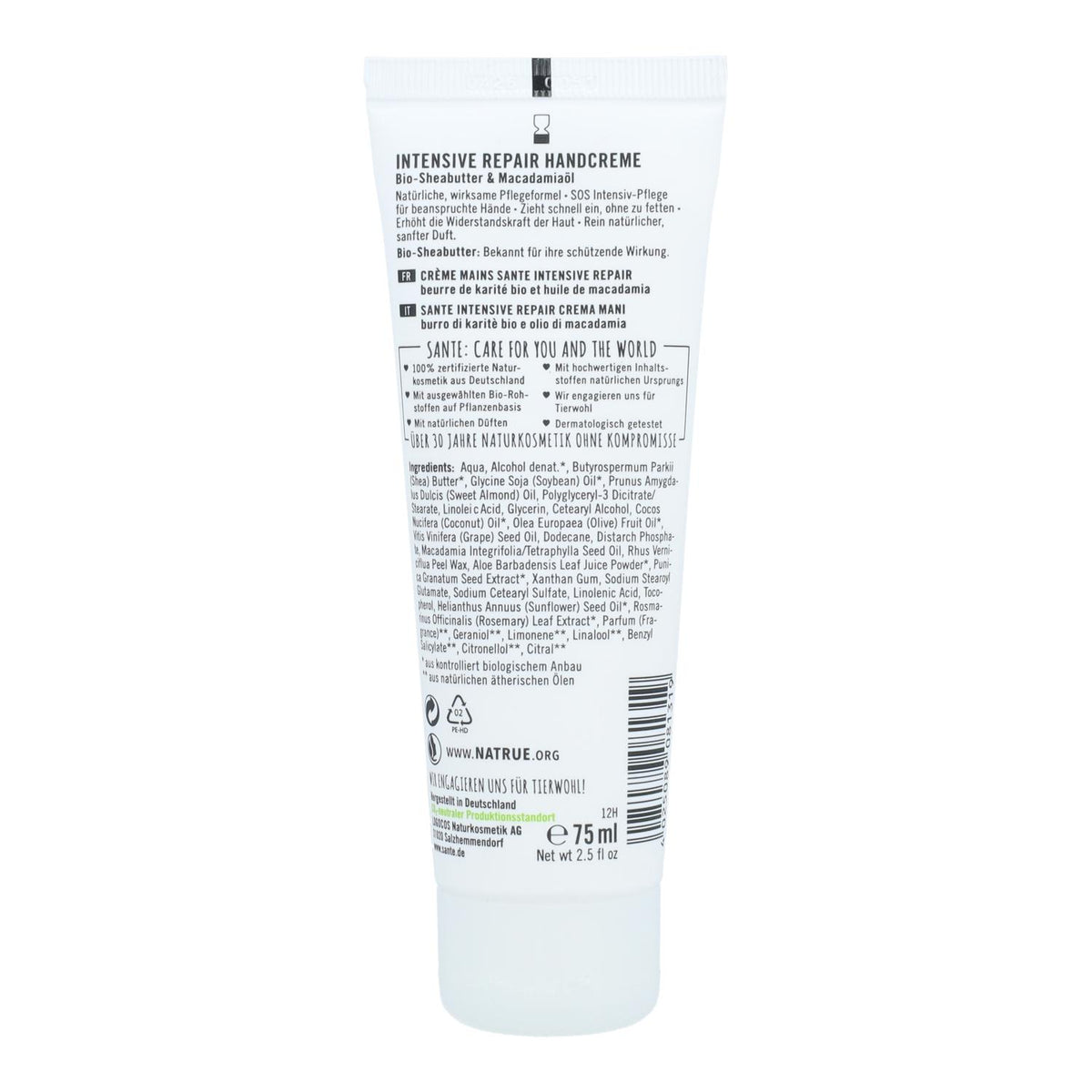 Crema de manos reparación intensa ciuidado SOS, Sante 75 ml