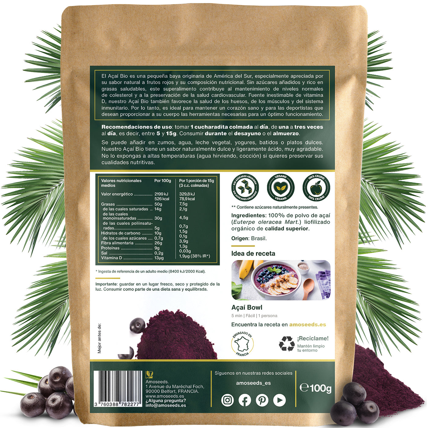 Açaí En Polvo Bio 100g_4