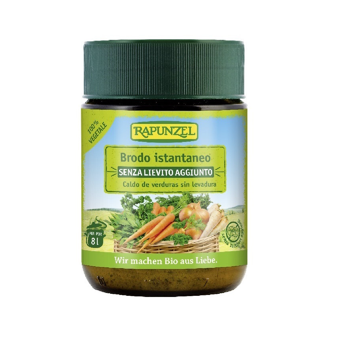 Caldo de Verduras Sin Levadura Brodo Rapunzel 140 g