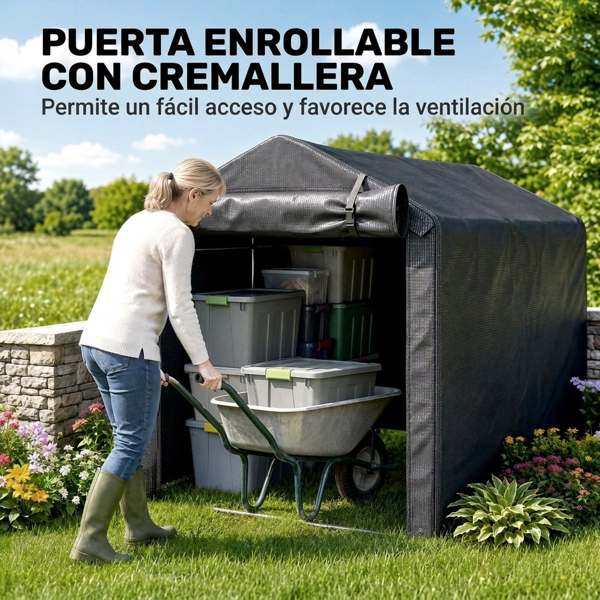 Outsunny Carpa De Jardín Exterior Para Herramientas 2,2x1,57x1,65 M Gris Oscuro_5