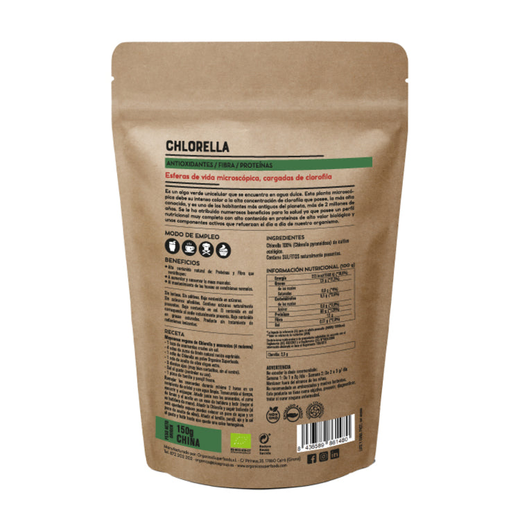 Chlorella Bio En Polvo 1kg - Orgánica Superfoods_1