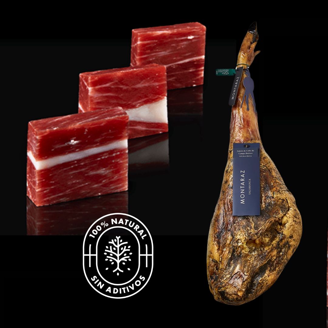 Jamon De Cebo De Campo Ibérico | 50% Raza Ibérica | Curación 24 Meses | Pieza De 7,5-8,5 Kg | 100% Natural_5