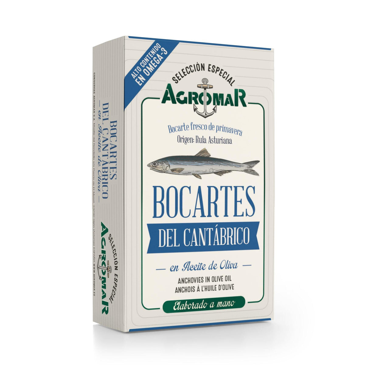 Bocartes del Cantábrico en aceite de oliva 115 g (78 g escurrido)
