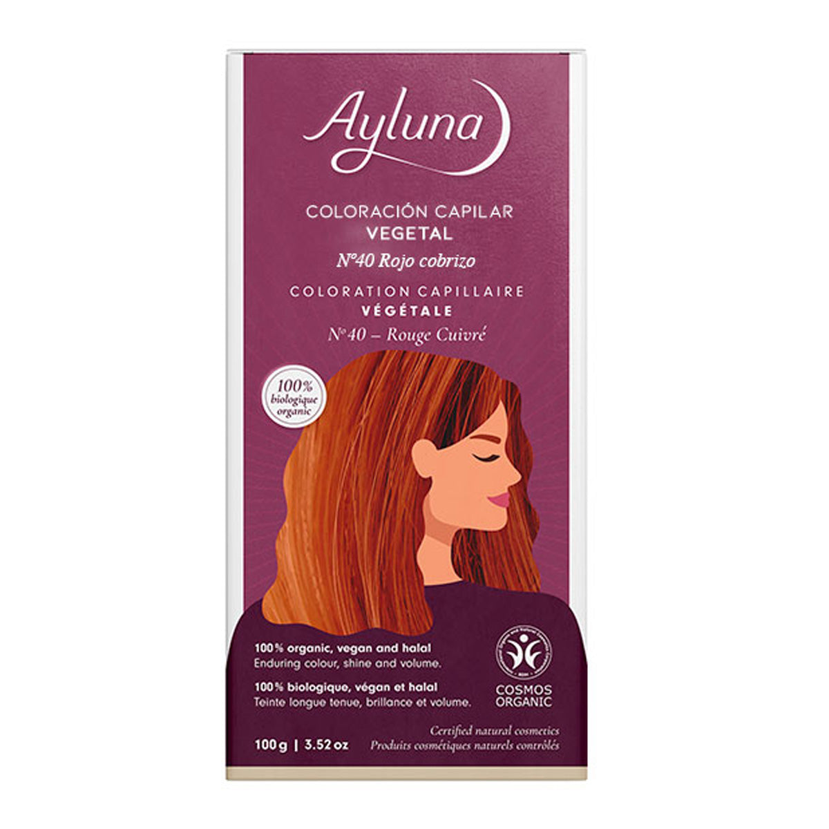 Colorante Vegetal 40 Rojo Cobrizo Ayluna, AYLUNA, 100 g