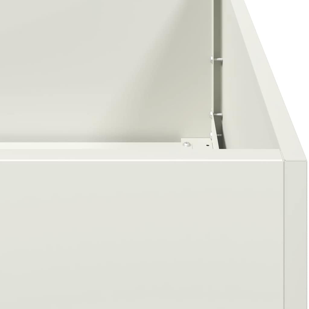 Jardinera De Acero Laminado En Frío Blanco 120x40x80 Cm_5