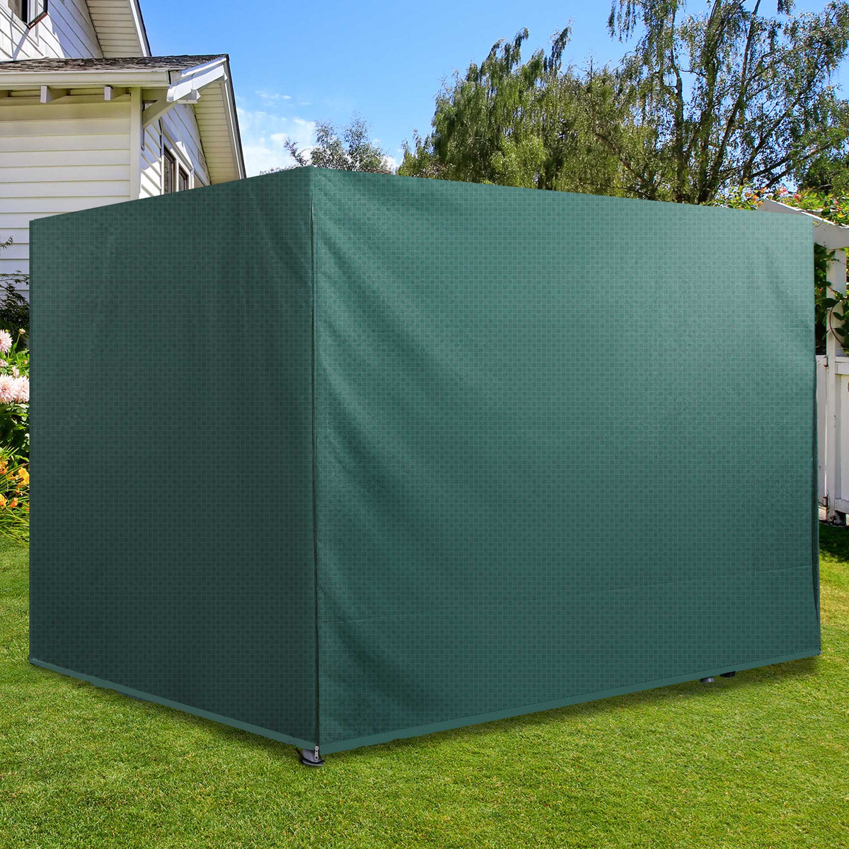 Funda Protectora Para Columpio Outsunny Pe Verde 215x155x150 Cm_4
