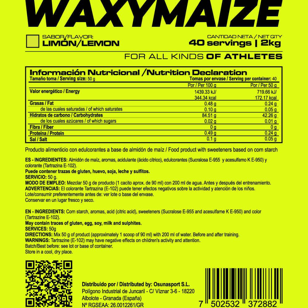 Waxymaize (amilopectina) - 2kg - Limon - Mejora El Rendimiento - Masmusculo_5
