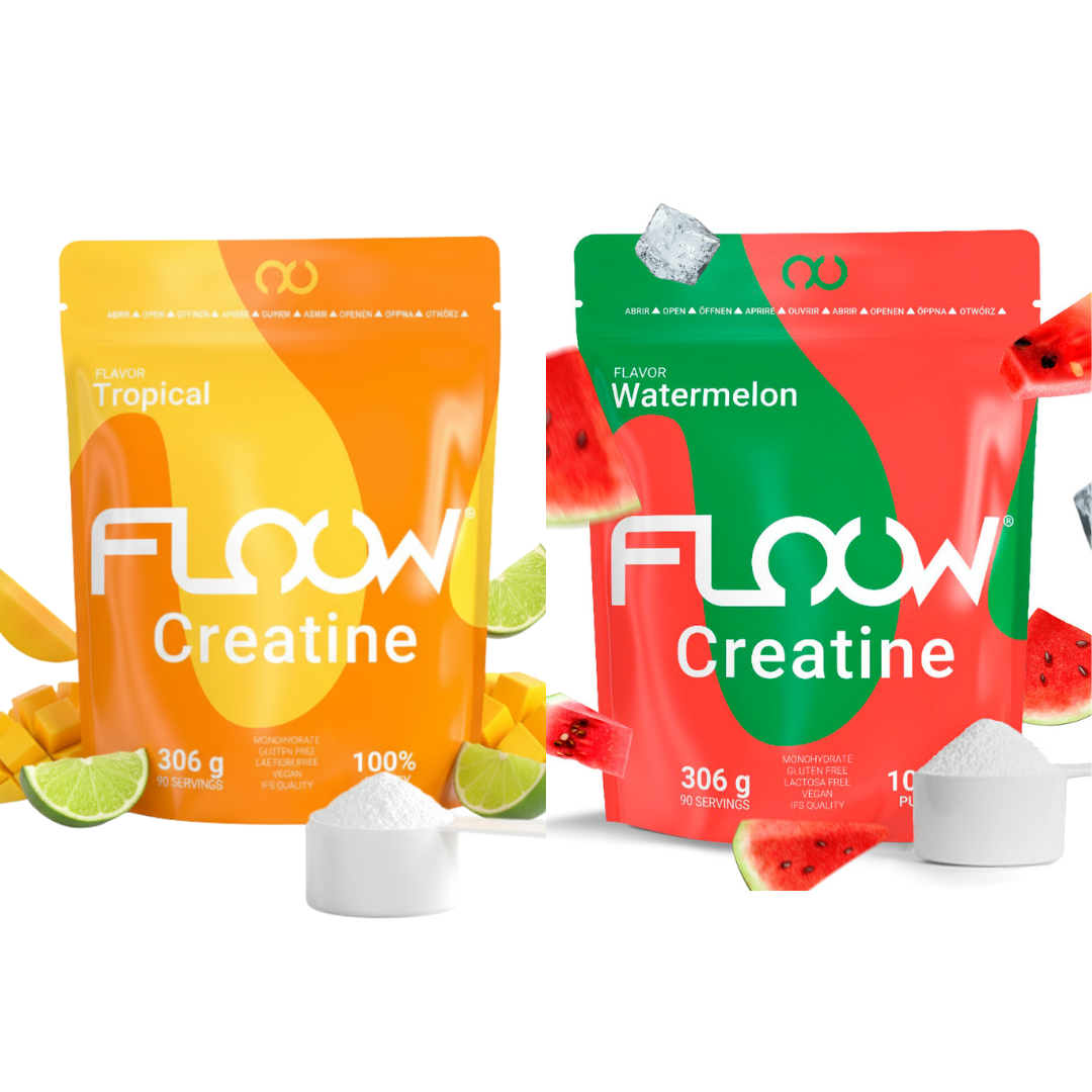 Creatina Monohidratada Sabor Tropical + Sabor Sandía - 612g (204 Dosis) Creatine En Polvo Pura Sin Azúcar_0