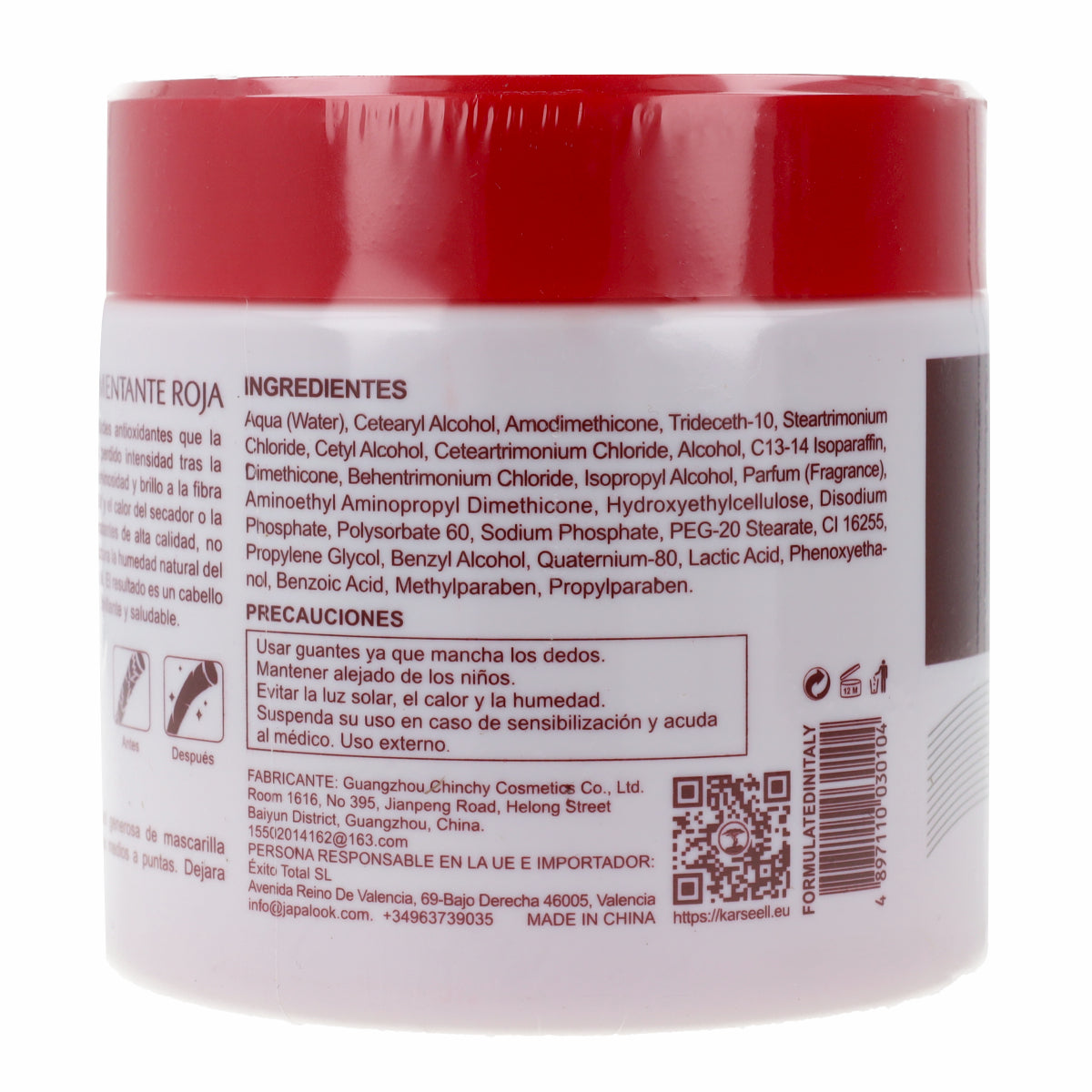 Mascarilla Pigmentante Roja Karseell 500 ml