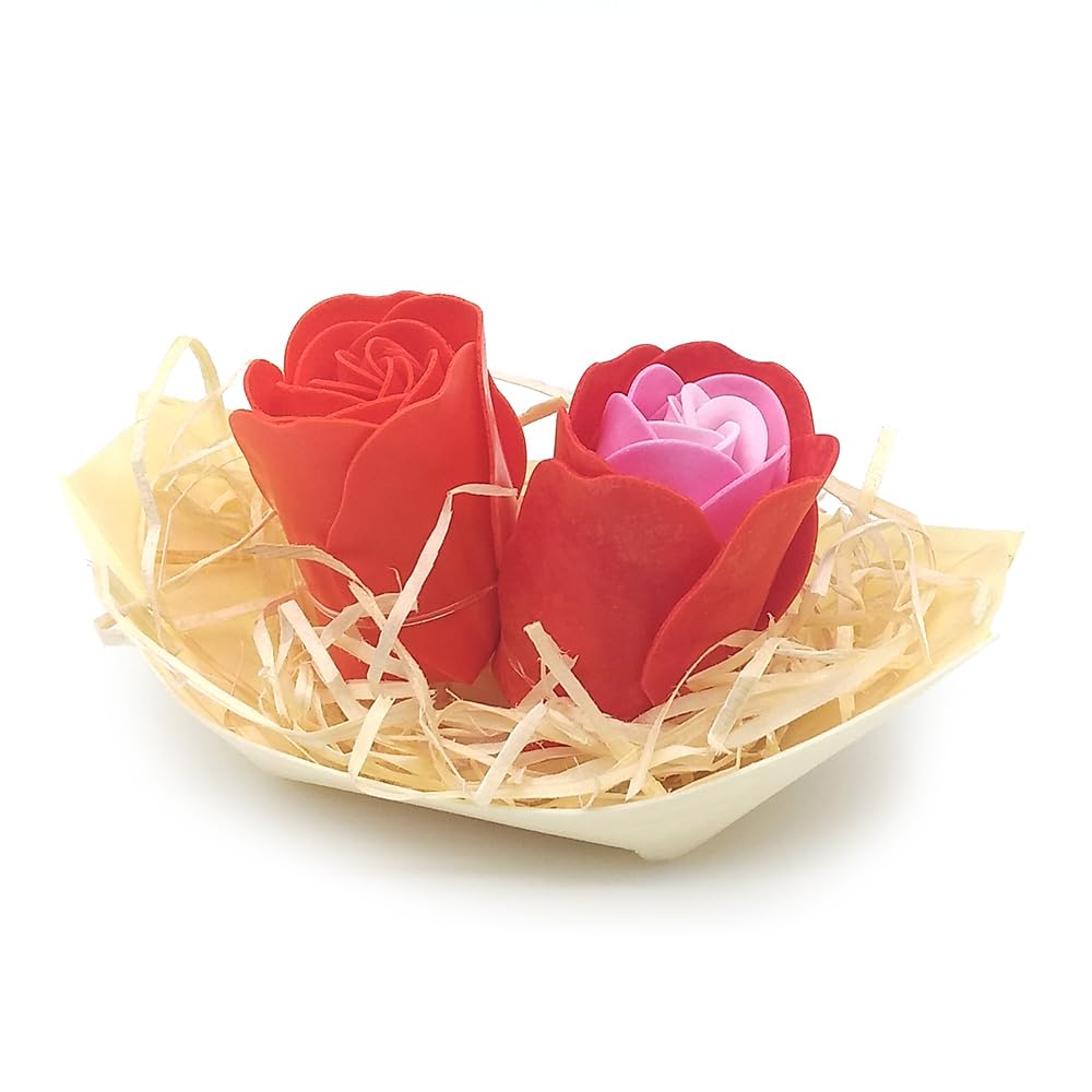 Barca Con Flores Para Regalo Invitados (rojo) - Rosas De Jabón Para Baño Aromático. Detalle Original Para Eventos_5