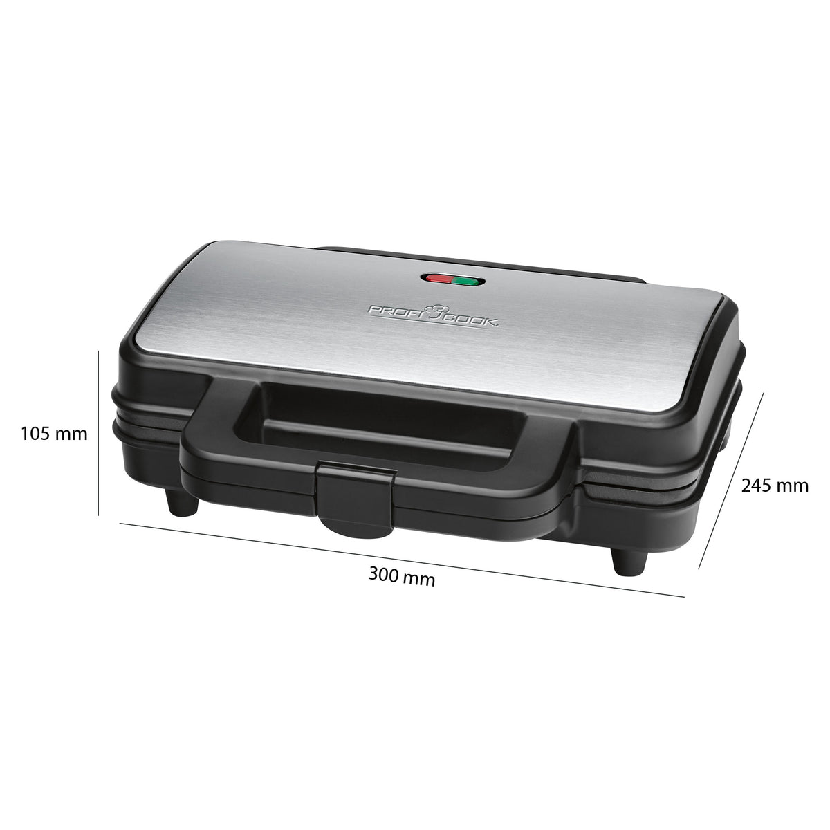 Sandwichera, 2 Sandwiches Xxl, Placas Antiadherentes, Tostado Perfecto, Acero Inoxidable Proficook St 1092 900w_5