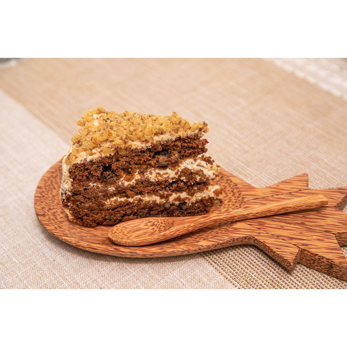 Plato de madera de coco con forma de piña 25 x 11 cm