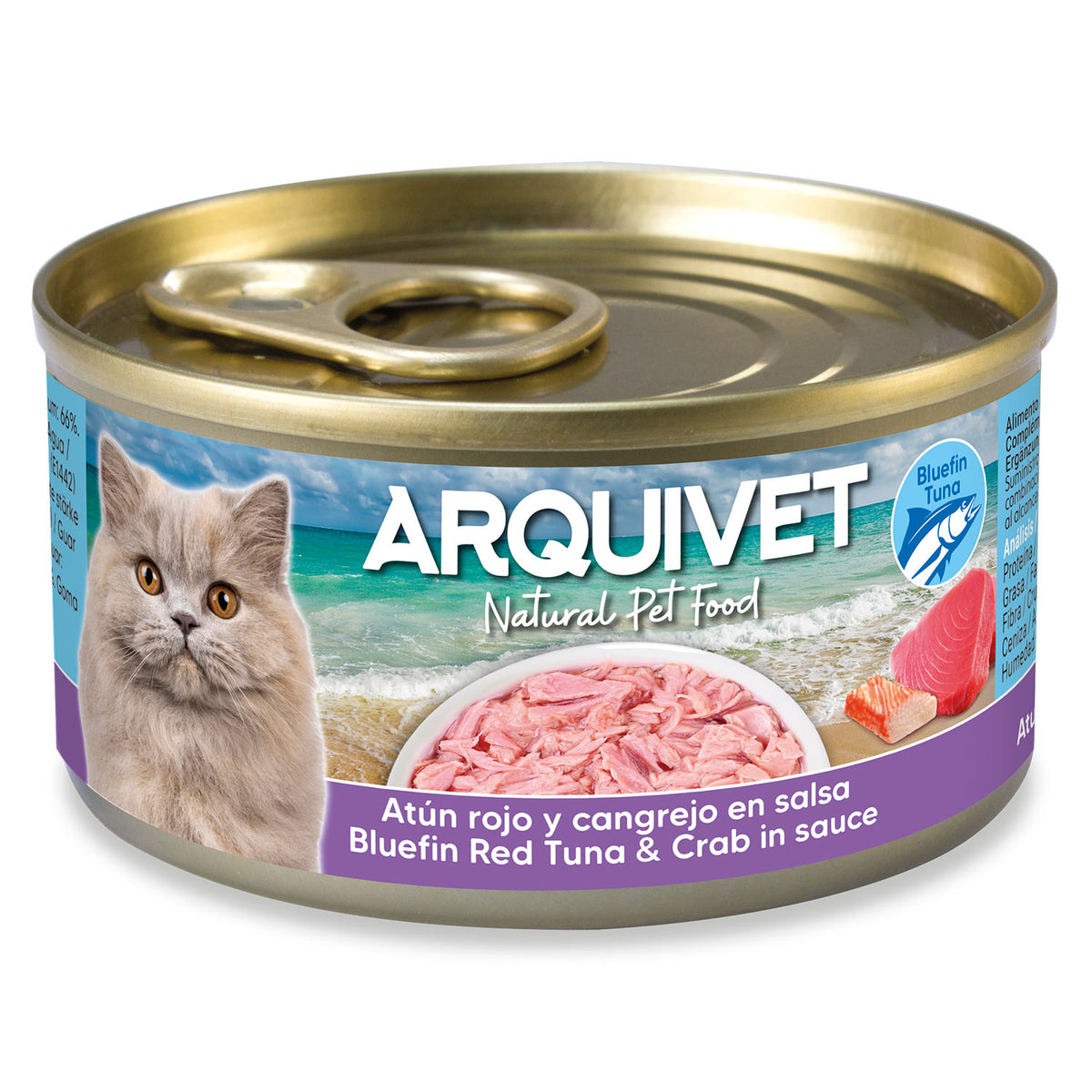 Atún rojo y cangrejo en salsa Arquivet 80 g Comida húmeda para gatos