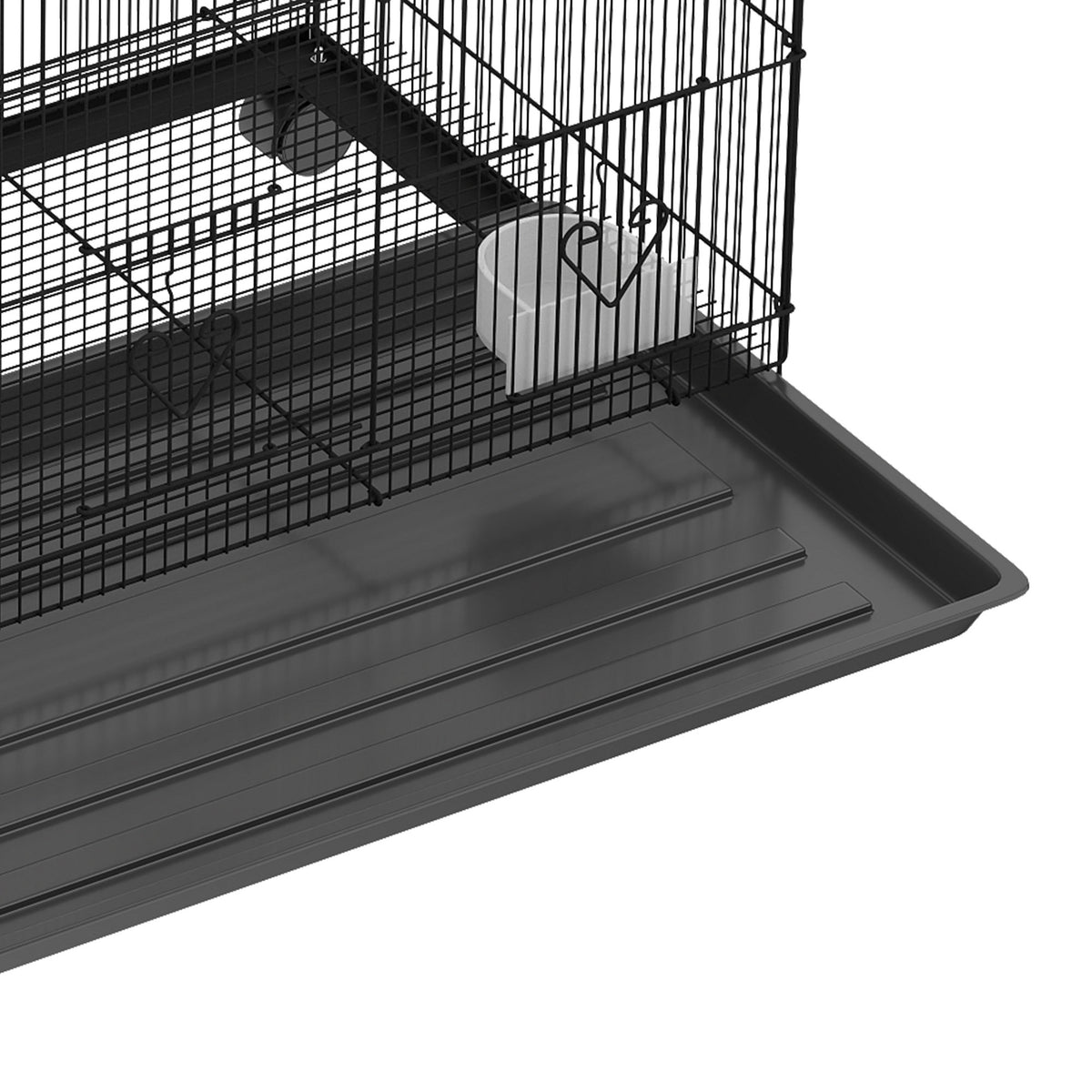 Gaiola Para Pássaros Pawhut Aço, Pp Preto 77x46.5x141 Cm_5