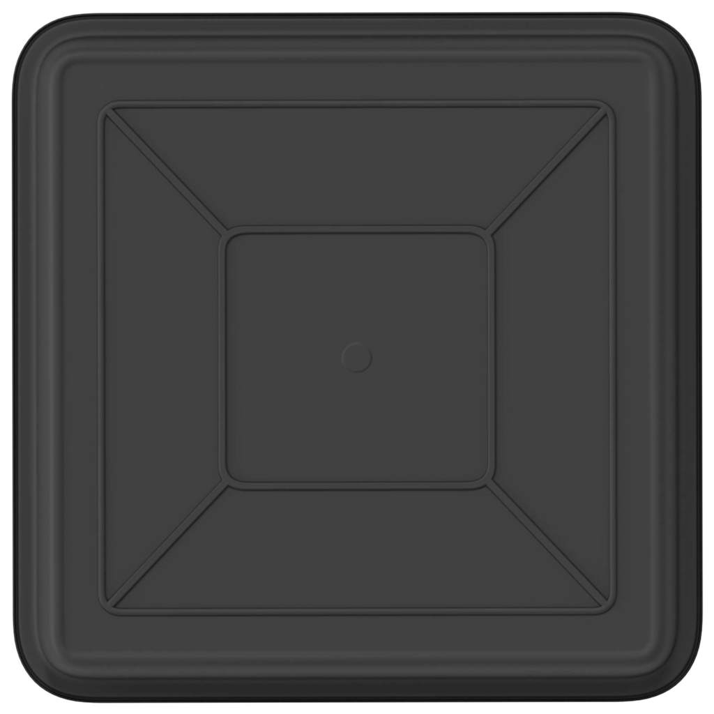 Bandeja Cuadrada Para Flores 6 Uds. Negro 18 X 18 X 2 Cm_5