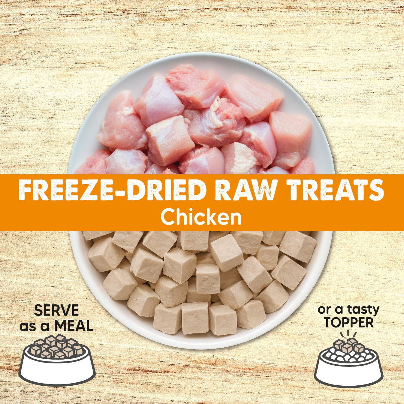 Snack Liofilizado para perros Dados de Pollo 50gr Arquivet