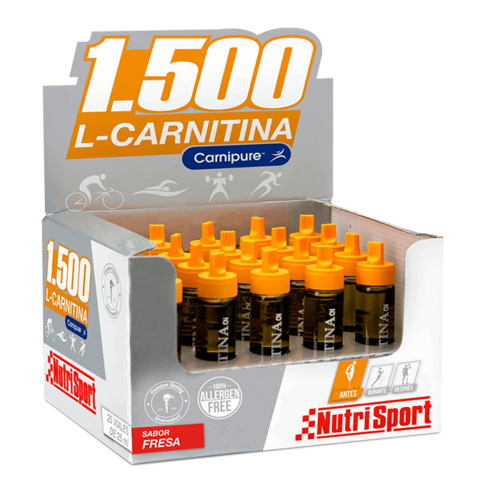 L-carnitina 1500 Carnipure® - 20 Viales - Fresa - L-carnitina - Nutrisport_0
