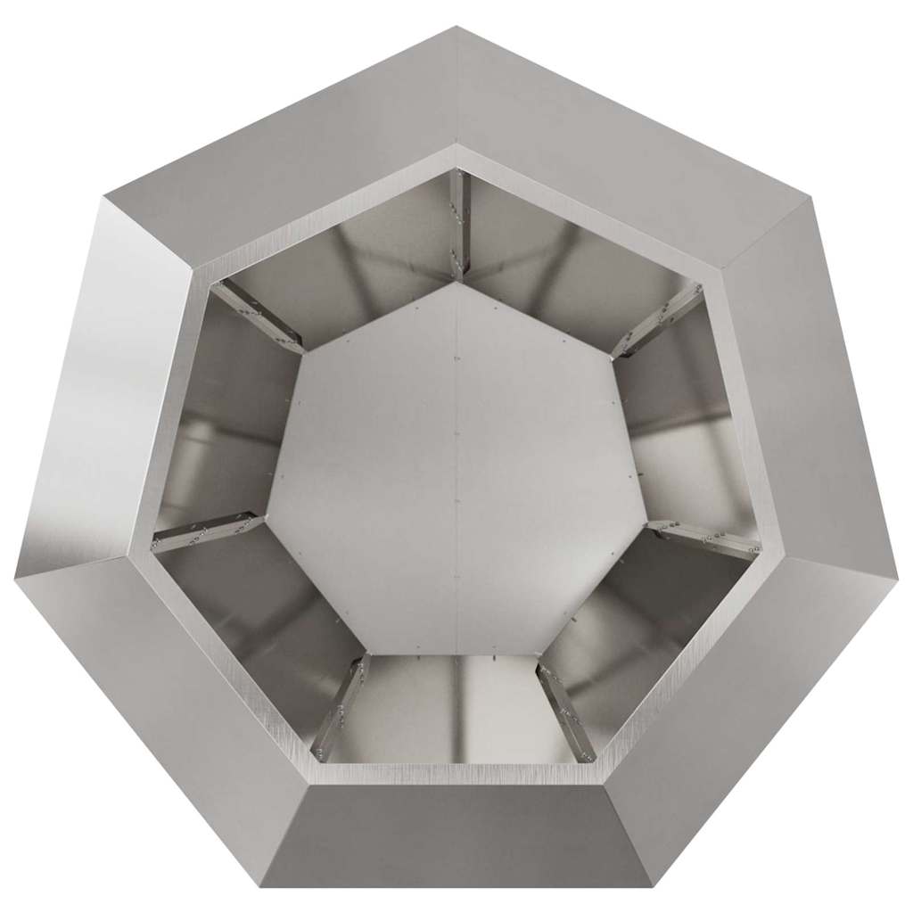 Jardinera Plateado 100 X 100 X 80 Cm Acero Inoxidable_5