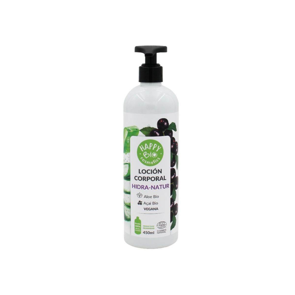 Loción Corporal hidra-natur Aloe & Açai HappyBio 450 ml