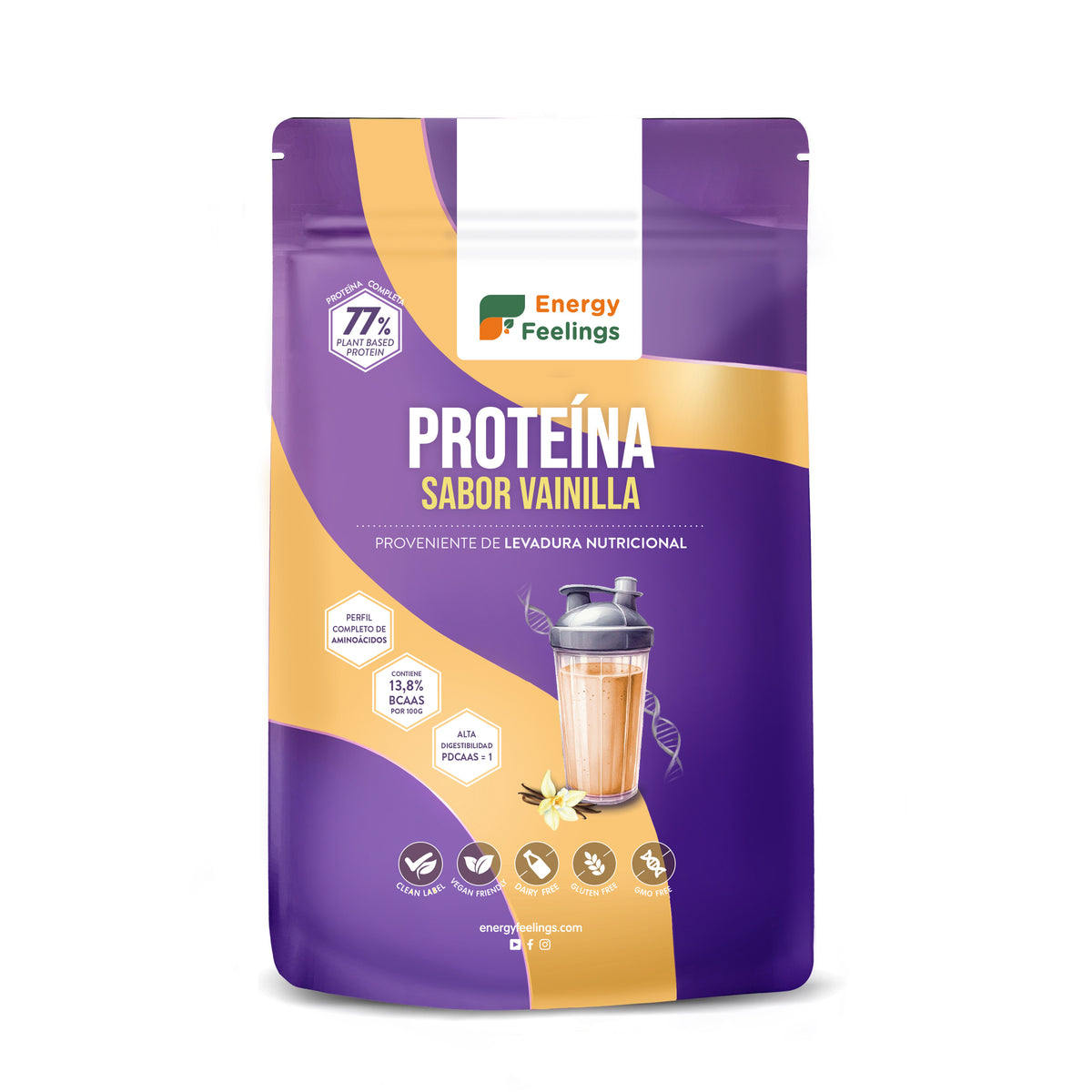 PROTEINA DE LEVADURA con vainilla Energy Feelings ( 1 Kg) XXL Pack