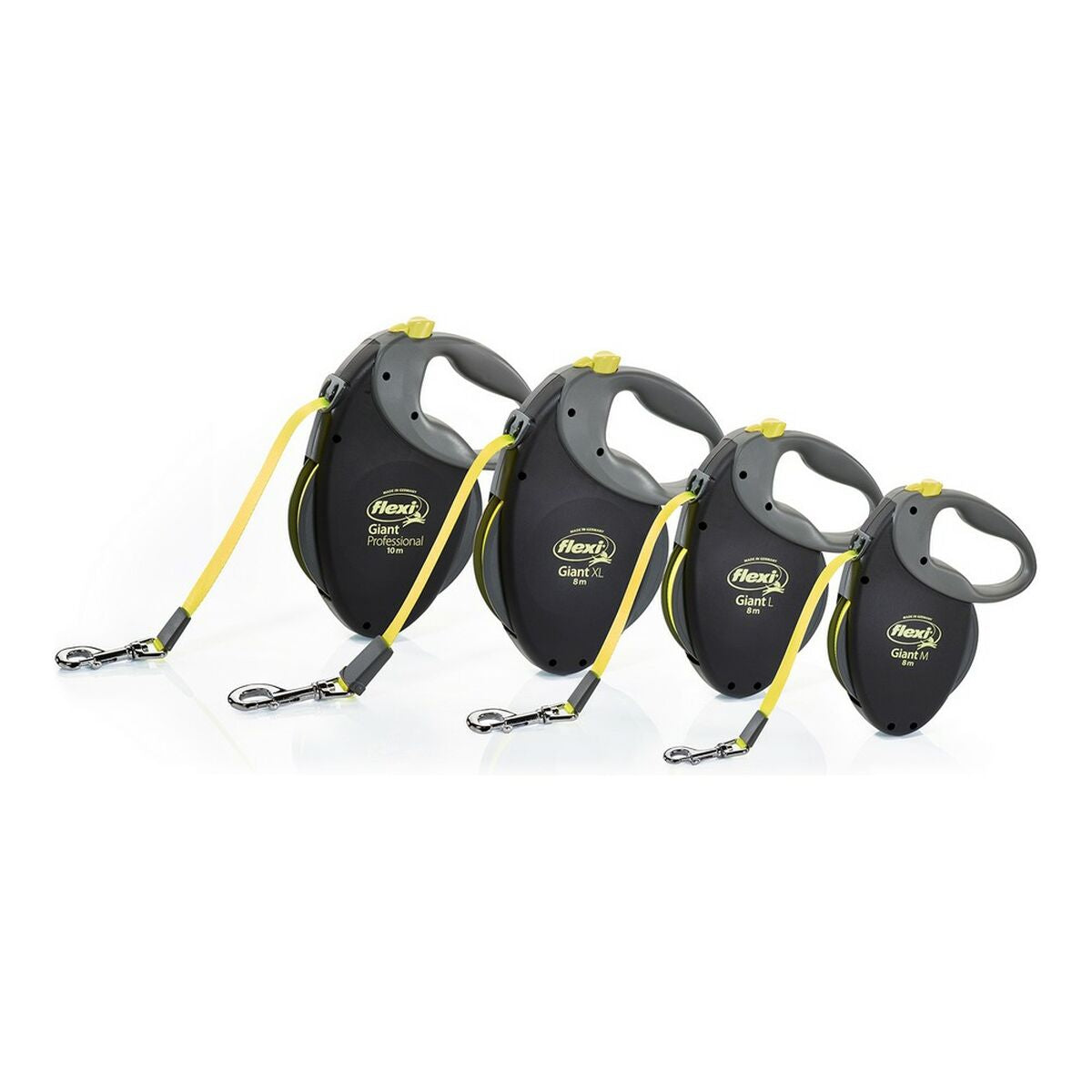 Correa Para Perros Flexi Neon Giant M Negro Amarillo/negro_0