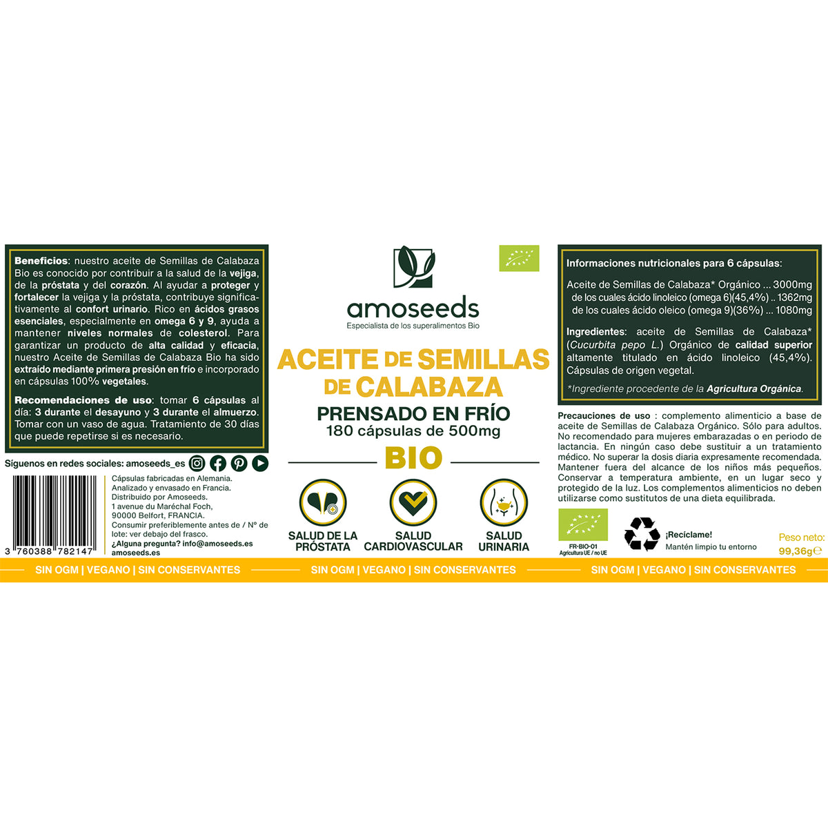 Aceite De Semillas De Calabaza Bio | 180 Cápsulas_4