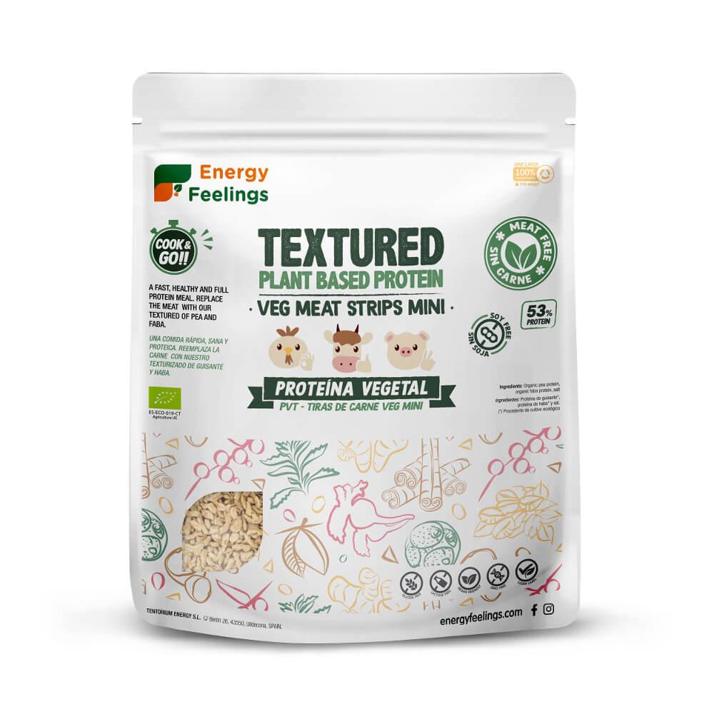 PVT - TIRAS DE CARNE VEG. MINI ECO: Energy Feelings 400 g