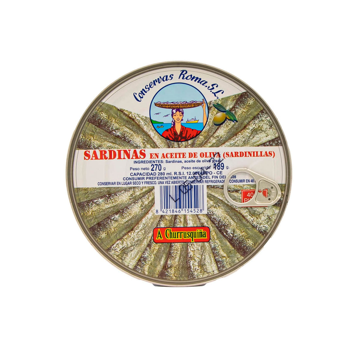Ro280 Sardinilla En Aceite Oliva 40-45 Piezas A Churrusquiña_0