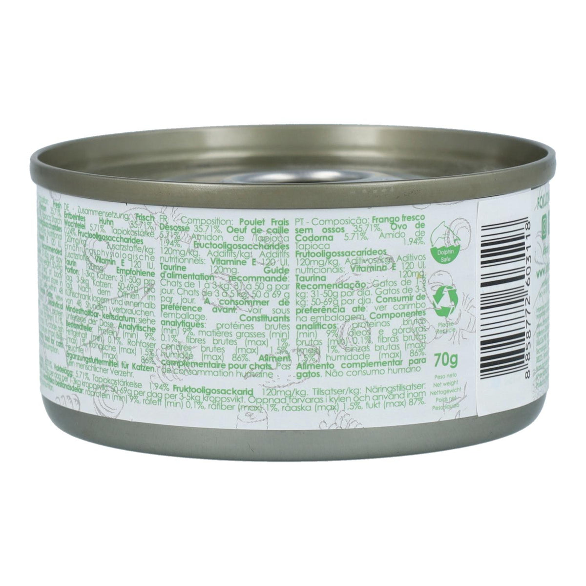 Pack 24x Kit Cat Lata Gravy - Pollo & Huevo Codorniz 70 g Comida húmeda para gatos en salsa