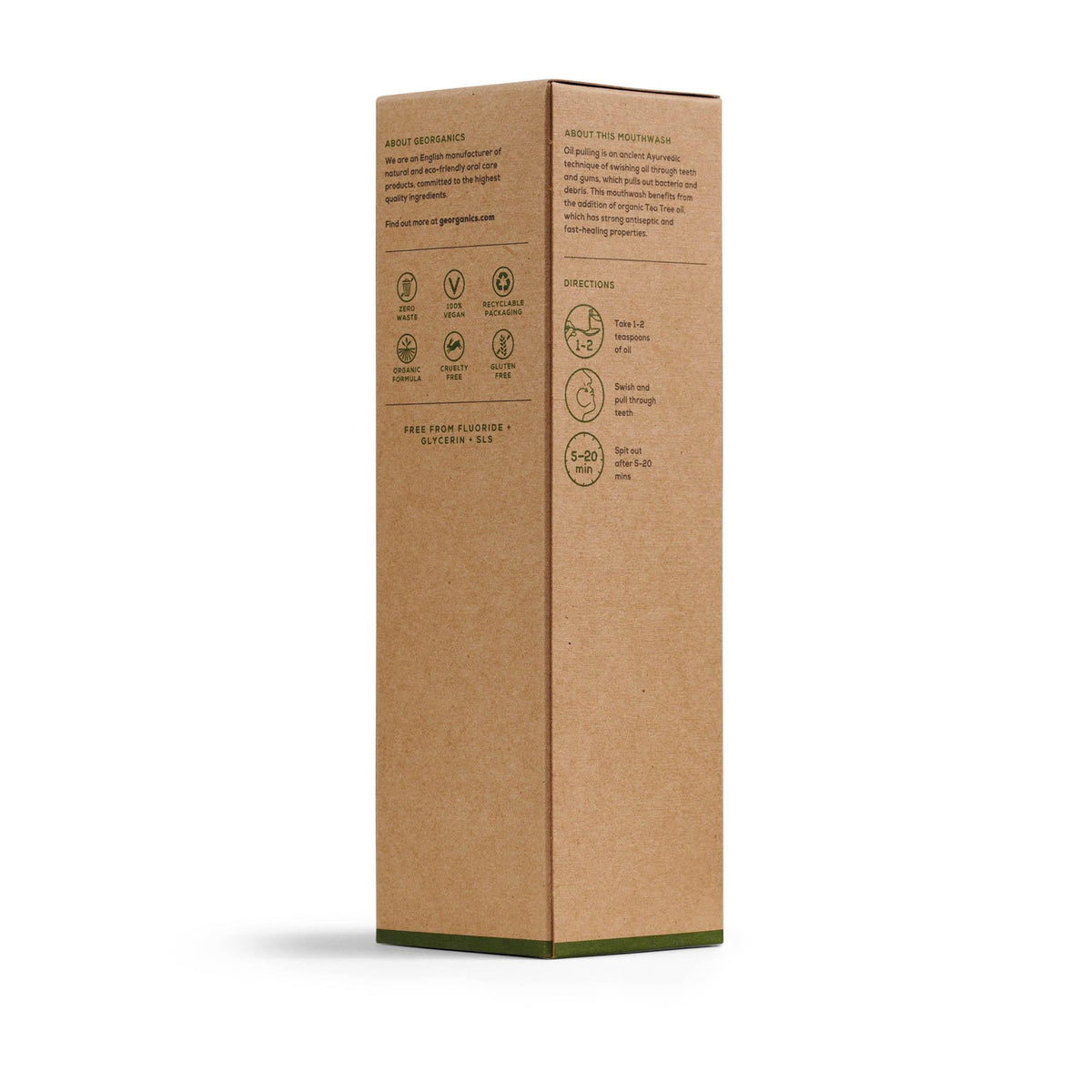 Enjuague Bucal con Aceite de Coco y Árbol del té Georganics 250 ml