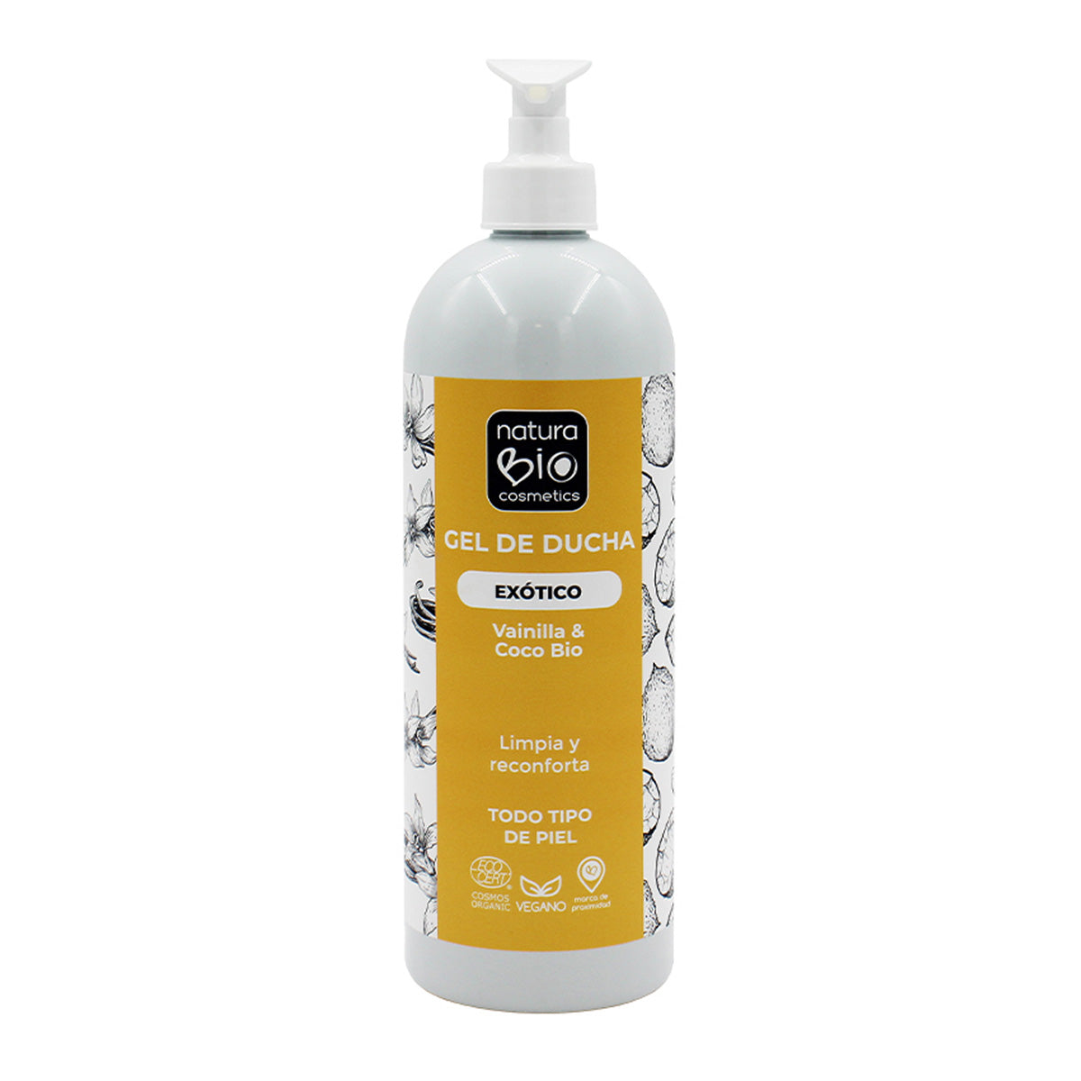 Gel ducha Vainilla y Coco relajante aromático NaturaBio 740ml