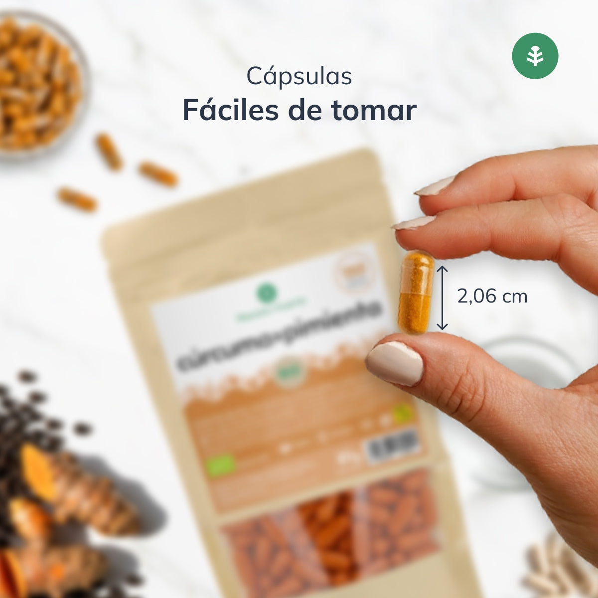 Cúrcuma + Pimienta BIO Planeta Huerto 150 cápsulas