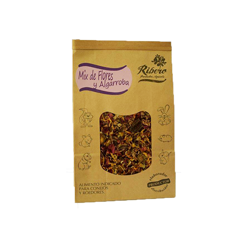 Mix de Flores y algarroba para conejos y roedores Ribero 150 g