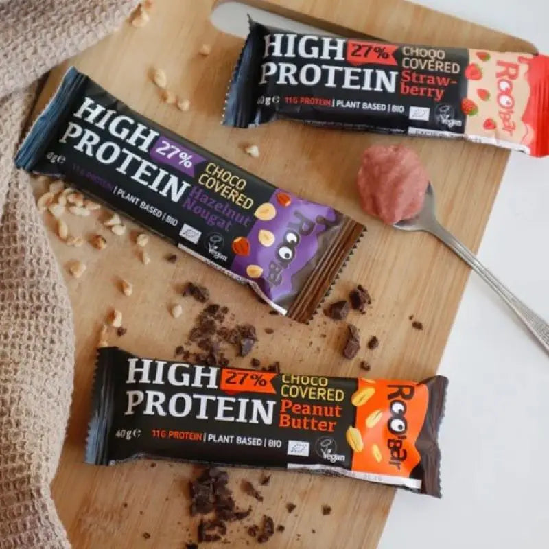 Barrita De Proteína De Con Avellana Cobertura De Chocolate Roobar 40g Bio_3