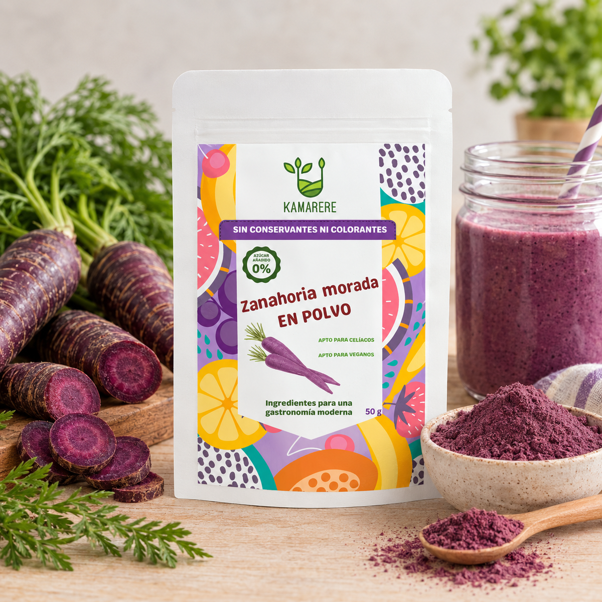 Zanahoria Morada En Polvo Kamarere 50 G_2