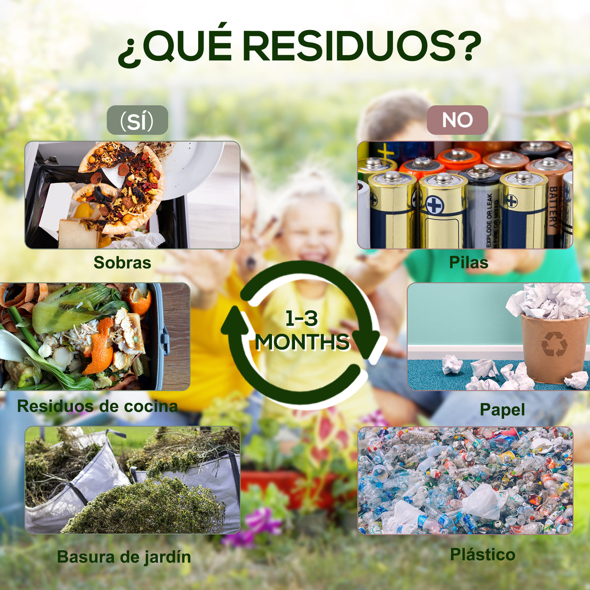 Outsunny Compostador Giratorio De 65l Doble Cámara 60x49x77 Cm Negro_5
