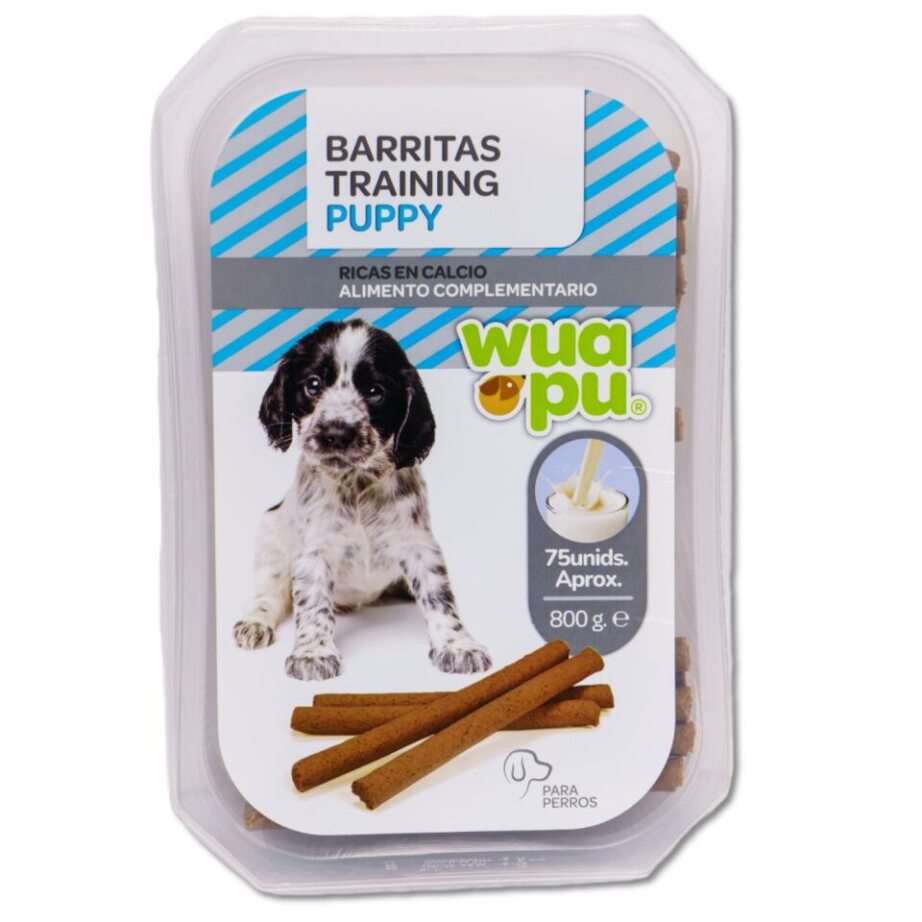 Snack Barritas Húmedas Ricas En Carne Para Perro Cachorro Wuapu Training Puppy, Caja 800gr (75u Apx)_0