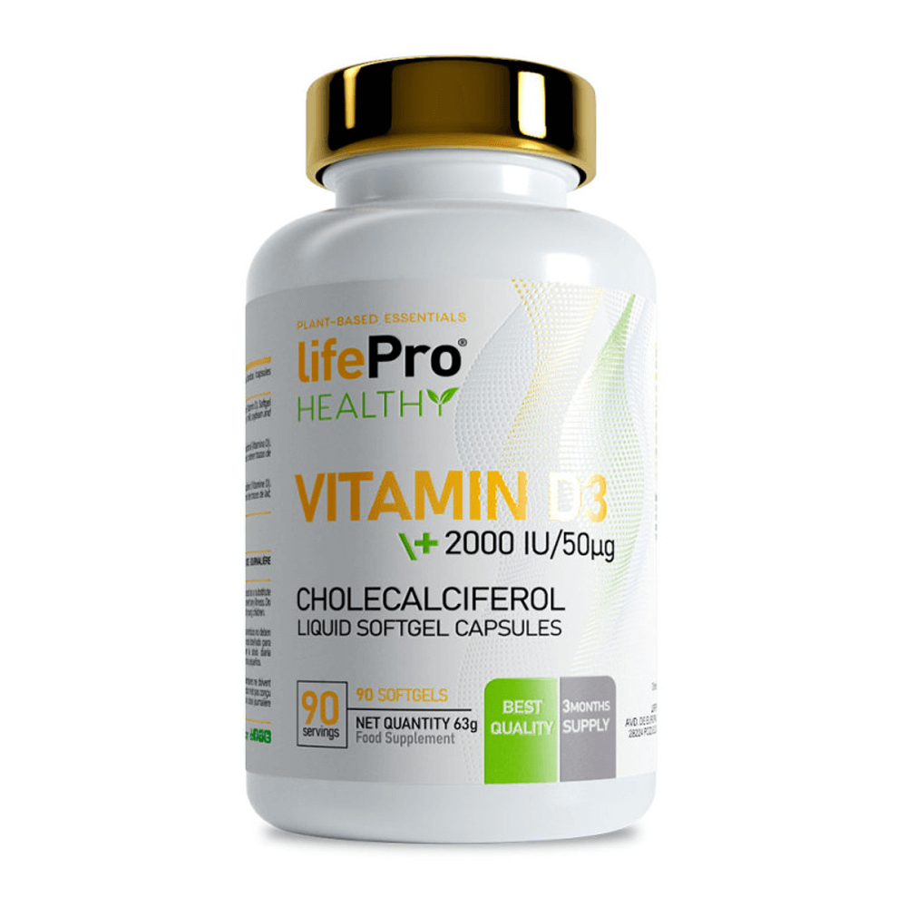Vitamina D3 2000iu - 90 Softgels - Vitamina D - Lifepro_0