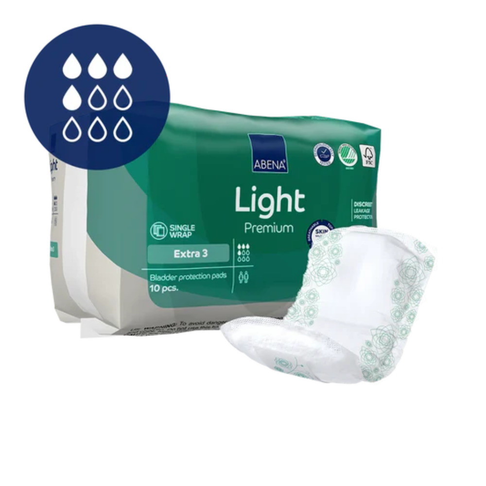 Compresas para la incontinencia Light, Extra ABENA 10 uds