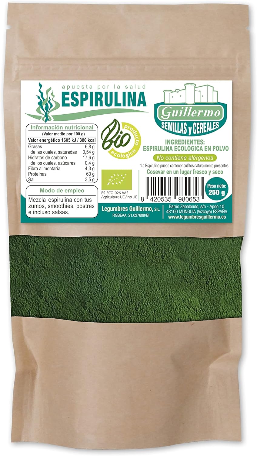 Espirulina En Polvo Bio - 250 G_0
