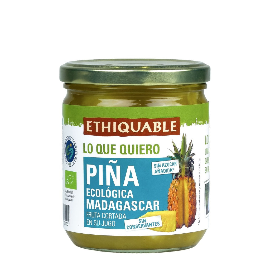 Piña en su jugo BIO Ethiquable bote cristal 400 g