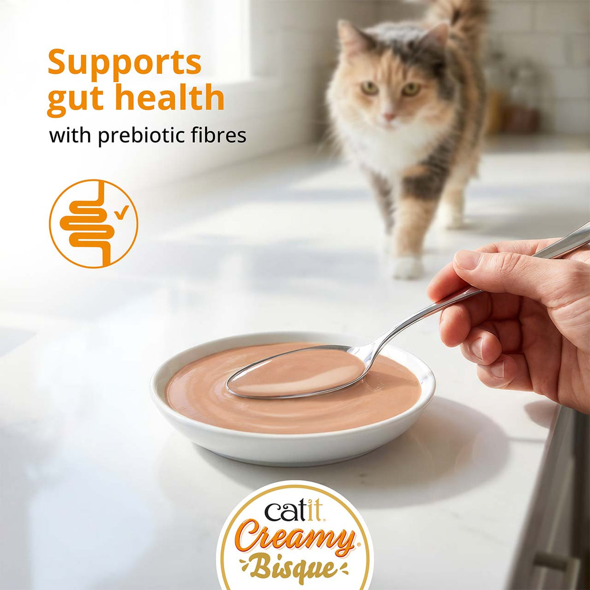 Sopa Cremosa para Gatos Creamy Bisque Pollo e Hígado Catit 4 x 40 g