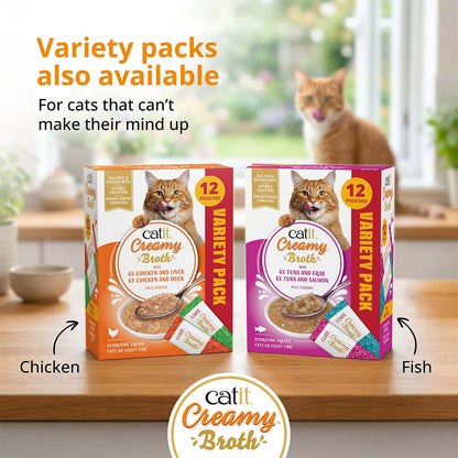 Caldo Cremoso para Gatos Creamy Broth Pack Variado Catit 12 x 40 g