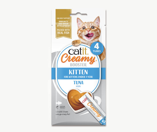 Snack Líquido para Gatitos Creamy Booster Atún Catit 4 x 10 g