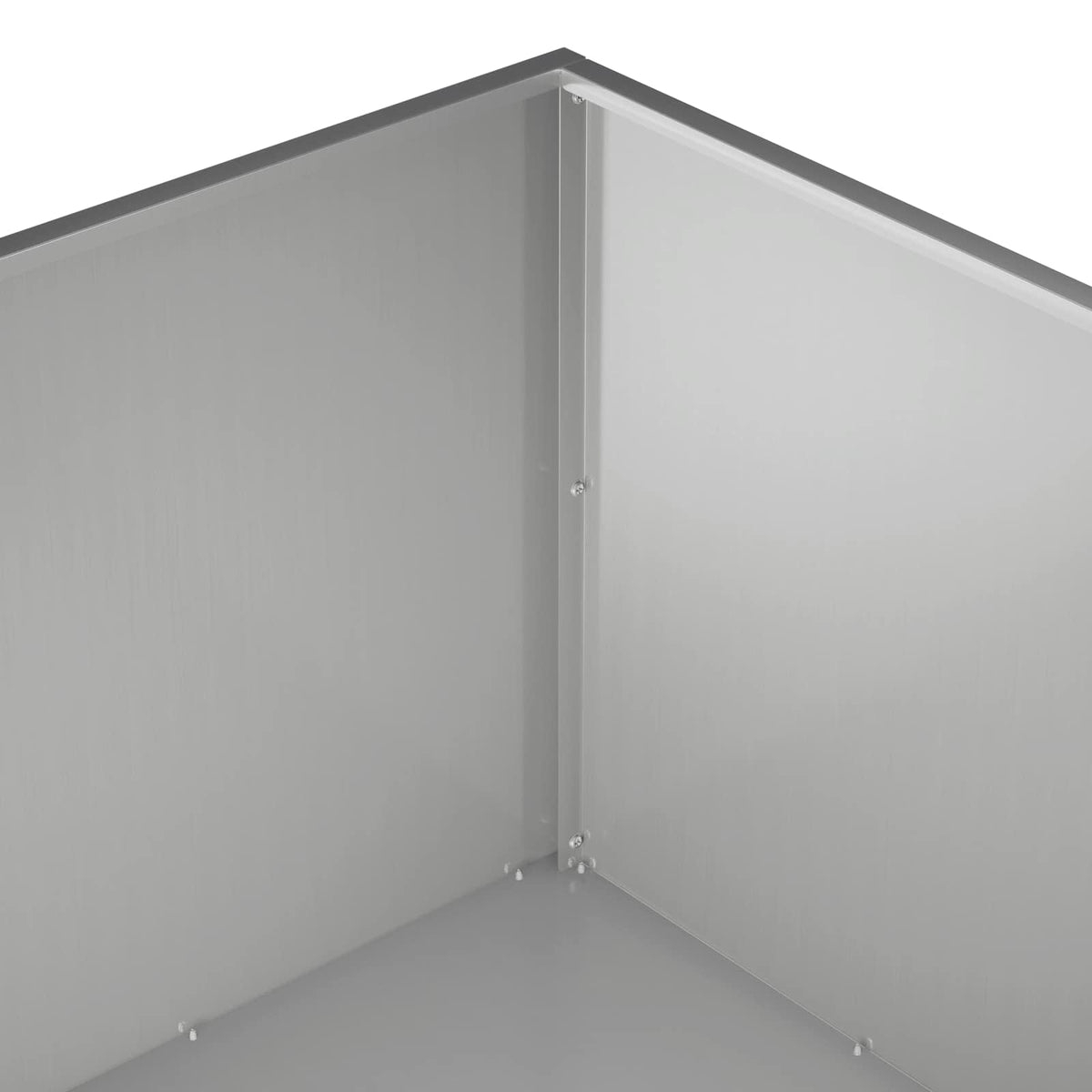 Macetero De Jardín Plateado 60 X 60 X 40 Cm Acero Galvanizado_4