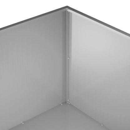 Macetero De Jardín Plateado 60 X 60 X 40 Cm Acero Galvanizado_4