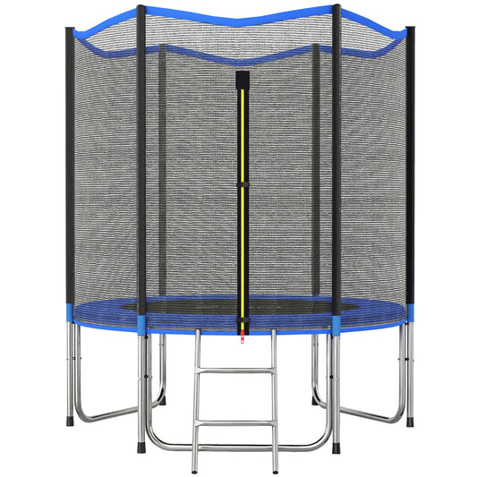 Cama Elástica Exterior Sportnow Acero, Pp Azul 183x183x200 Cm_0