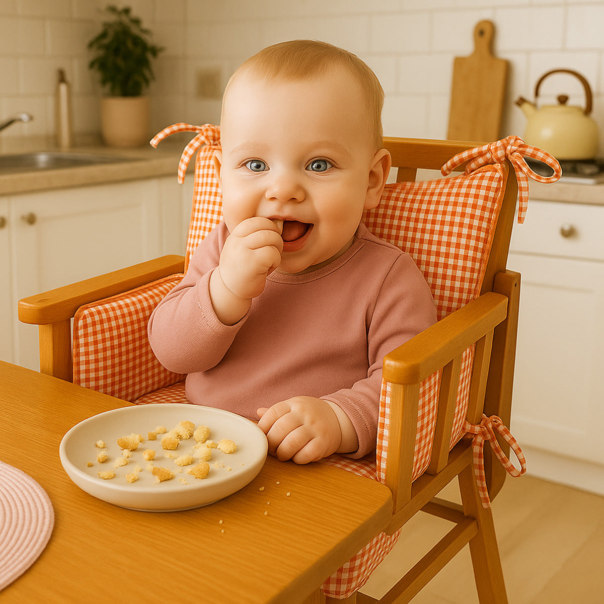 Cojín Para Trona De Algodón Orgánico Vichy_1