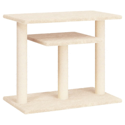 Postes Rascadores Para Gatos Con Plataformas Color Crema 62,5cm_0